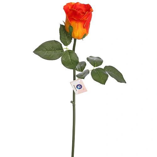 Цветок искусственный "Natur" 50см Розочка оранжевая