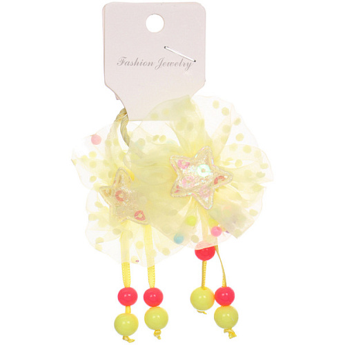 Резинки для волос детские 2шт КОНФЕТКИ, звездочки, микс 5 цветов, d-3см_6