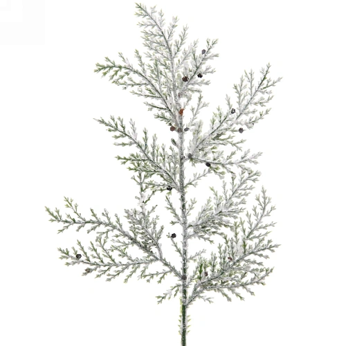 Ветка декоративная Блеск 25 см, Белый_3