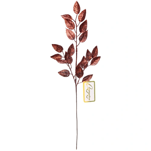 Ветка декоративная Волшебные листья 50 см, Шоколад_2