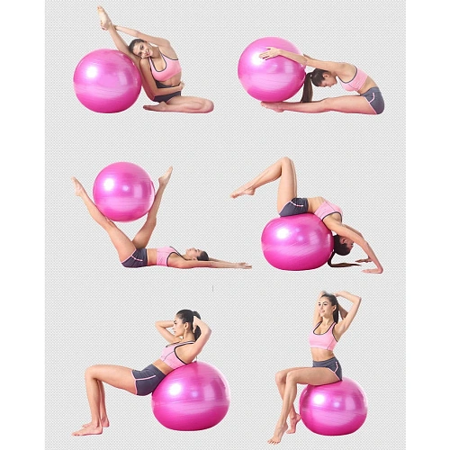 Мяч гимнастический Sportage полумассажный 75 см 1000гр (с насосом), Фиолетовый_11