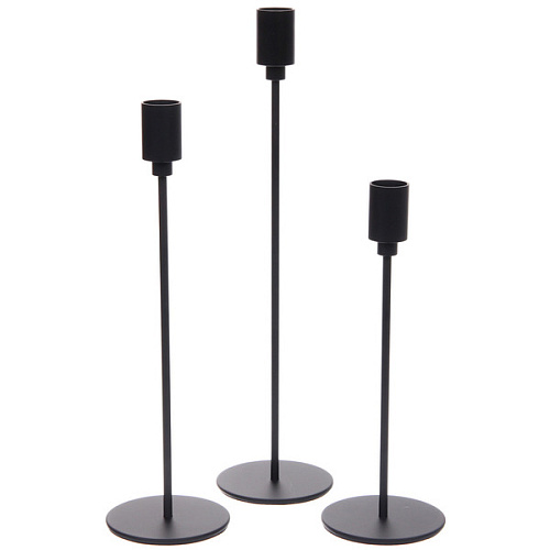 Подсвечники THE BLACK HEART 88232832 см (набор 3 шт), Черный_2