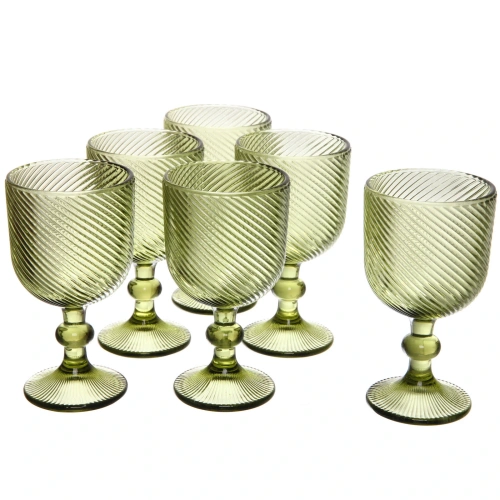 Бокал для вина 320мл "Cristal"в наборе 6шт, зеленый