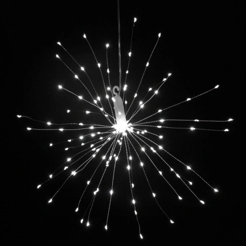 Гирлянда для дома на батарейках "Сфера" 160 ламп LED, d - 30 см, 2 реж.,IP-20, (3хАА), Белый