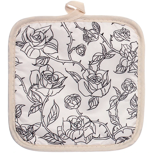 Прихватка в наборе с прихваткой-варежкой Цветы 25,516 см, 1717 см_4