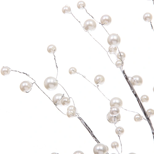 Ветка декоративная Блеск 80 см, Серебро_4