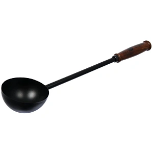 Ковш из стали "Банные штучки", цвет черный, 0,2 л, длина 45см