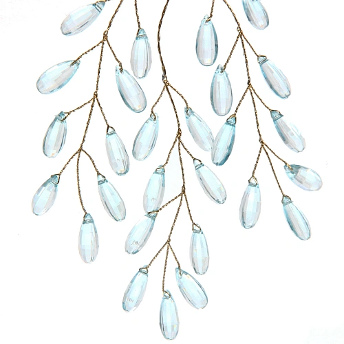 Ветка декоративная Волшебство ночи 20 см, Голубой_3