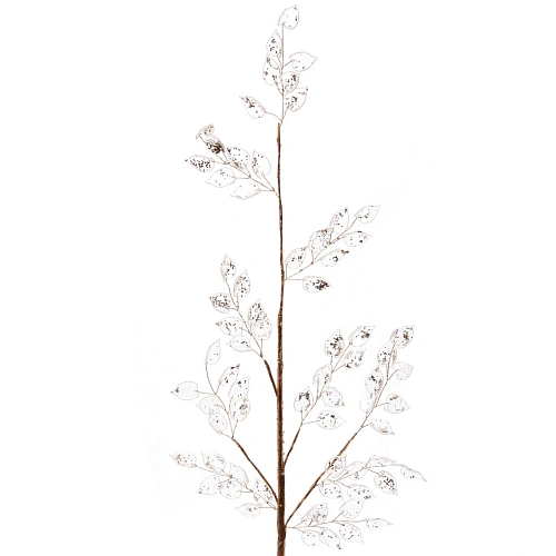Ветка декоративная Сияющие листья 65 см, Золото_3