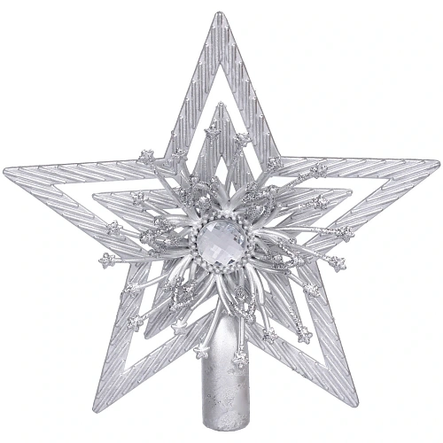 Звезда на ёлку 1414 см Лучезарная, Серебро_3