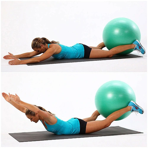 Мяч для фитнеса Sportage 85 см 1000гр с насосом, серебро_6