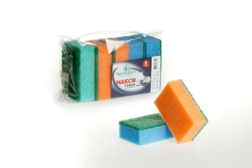 Губка для посуды "ЧистоДел" "Макси" (5 шт.)