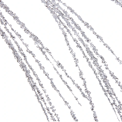 Ветка декоративная Снежный блеск 80 см, Серебро_3