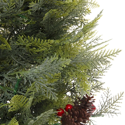 Ёлка светодиодная в горшке Лесная радость 90 см, (260 веток) 80 ламп LED, цвет свечения-Теплый белый_14