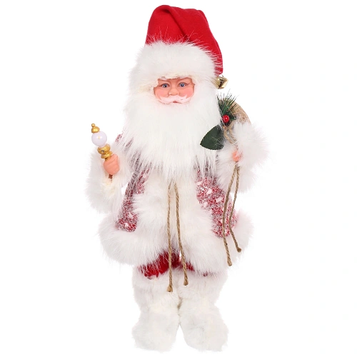 Дед Мороз - Лесовичок Хранитель праздника 40 см, Красныйбелый_3