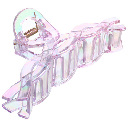 Заколка-краб для волос Мон Пион, косичка, микс 6 цветов, 11см (Блистер)_11