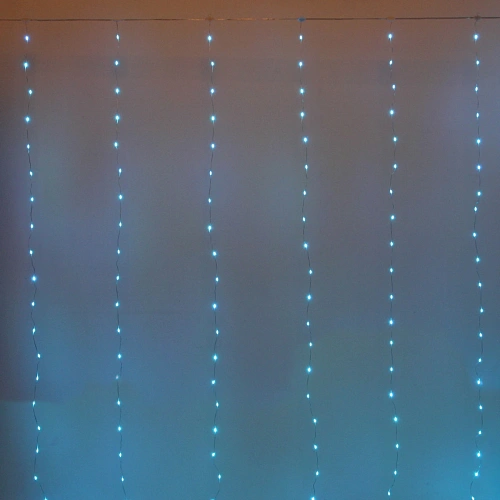Гирлянда для дома ЗАНАВЕС Magnificent ш3 в2,8 м 280 ламп LED, прозрачнпров, более 8 реж, с пультом ДУ на подвесах, IP-20, RGRB (USB)_6