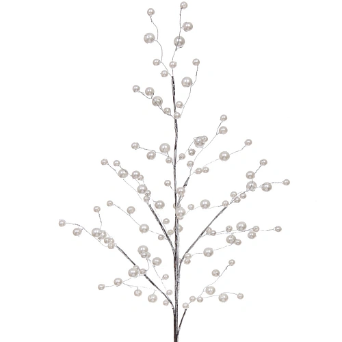 Ветка декоративная Блеск 80 см, Серебро_3
