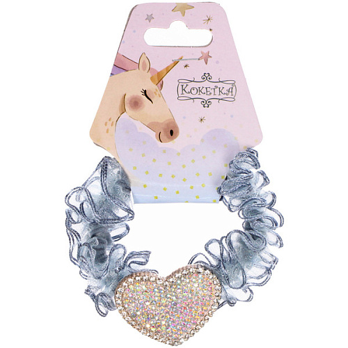 Резинка для волос 1шт ЕЖЕВИКА, сердце, микс 5 цветов, d-5см (подвес Единорог)_6