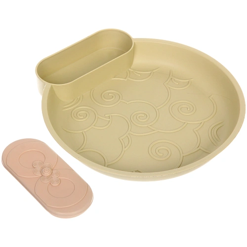 Тарелка пластиковая SEGRETO 2223,53,5см  оливковая_3