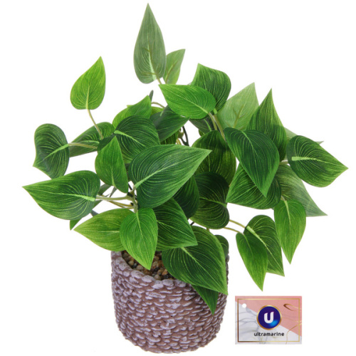 Цветок искусственный в горшке "Хоста" 26см