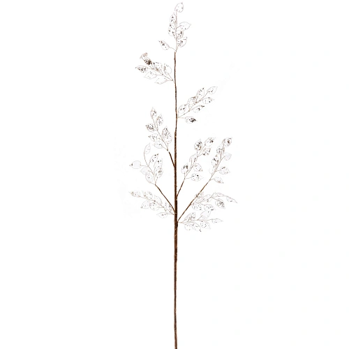 Ветка декоративная Сияющие листья 65 см, Золото_2