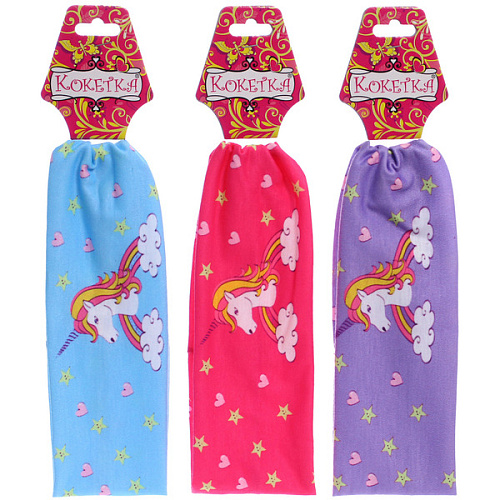 Повязка на голову детская РОЗОВОЕ ОБЛОКО, радуга, микс 6 цветов, 720см (подвес Кокетка)_9
