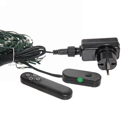 Гирлянда для дома Ёлка в1,8 м, d-0,6 м 17 линий 272 лампы LED, зелен пров, более 8 реж,IP-20, RGB_30