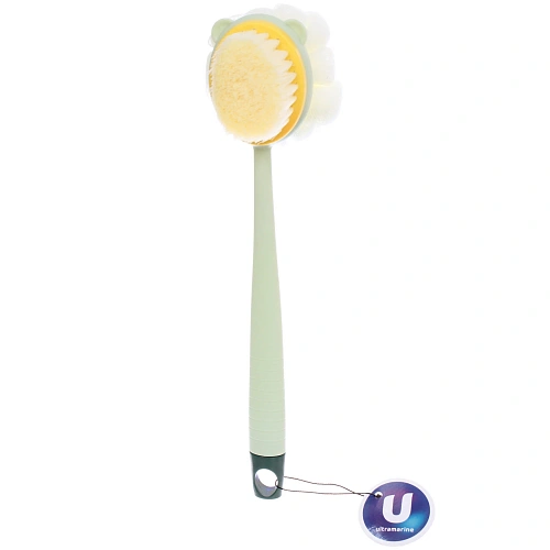 Мочалка массажная PREMIUM - KOLISTA, на пластиковой ручке, цвет мятный, 356,58см (лейбл Ультрамарин)_5