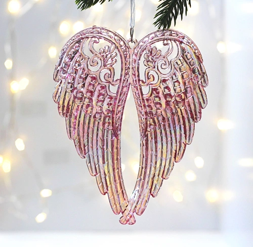 Подвеска "Крылья ангела" 11*15 см, Розовый