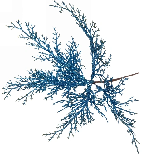 Ветка декоративная Зимний танец 27 см, Голубой_4