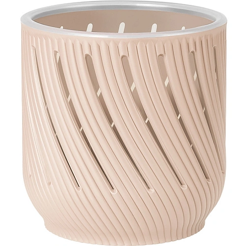 Кашпо для цветов пластиковое 2л d-14,5см "Fleurs" Пудровый