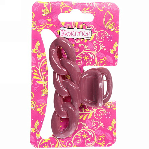 Заколка-краб для волос  на блистере Magic Gloss, кольца, микс 6 цветов, 6,5см (Кокетка)_8