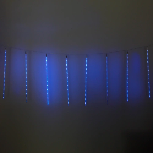 Гирлянда для улицы "Тающая сосулька" 3,0 м*80 см 575 лампы LED, IP-54, Синий (8 трубок)