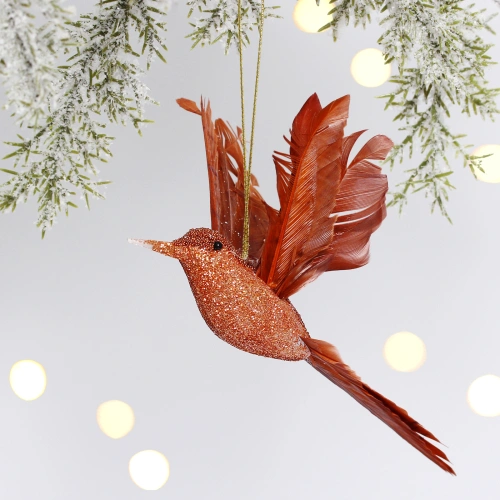 Украшение новогоднее "Колибри" 2,5*7*13 см, Шоколад