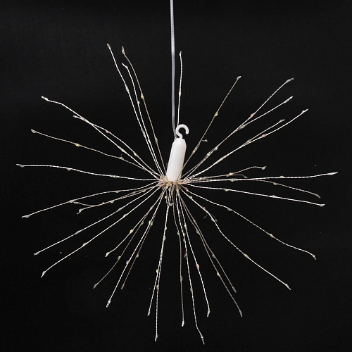 Гирлянда для дома на батарейках Сфера 160 ламп LED, d - 30 см, 2 реж,IP-20, выс 80 см с подвесом (3хАА), Белый_4