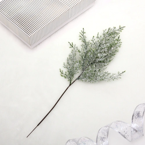 Ветка декоративная "Сказочный иней" 50 см