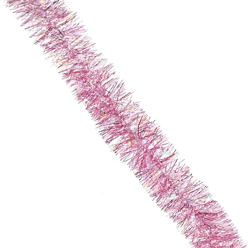 Мишура "Искристая" 2м d-9 см, Розовый