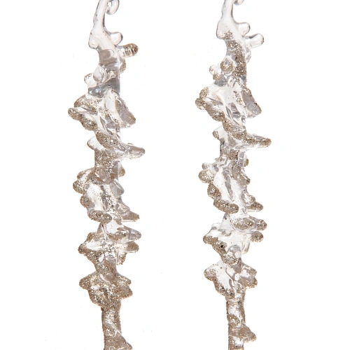 Подвеска Кристальная сосулька 26 см (набор 2 шт), Шампань_4
