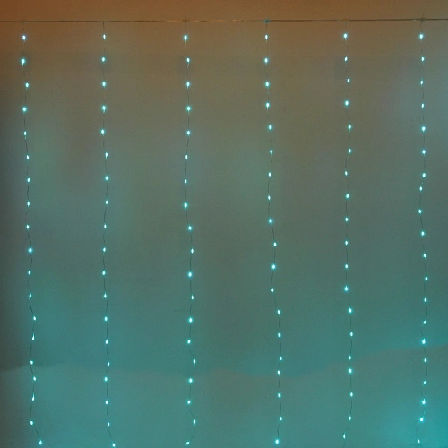 Гирлянда для дома ЗАНАВЕС Magnificent ш3 в2,8 м 280 ламп LED, прозрачнпров, более 8 реж, с пультом ДУ на подвесах, IP-20, RGRB (USB)_7