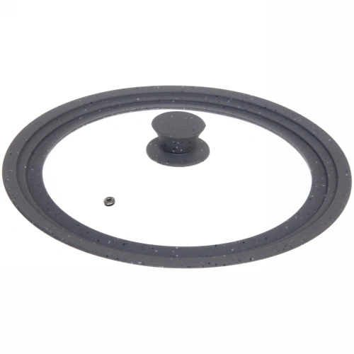 Крышка для посуды универсальная 26,28,30см серая силиконовая ручка