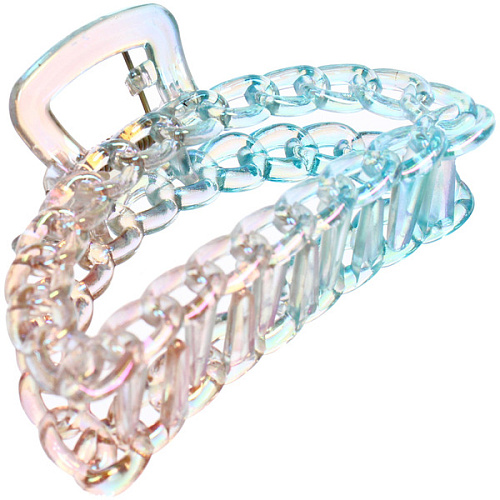 Заколка-краб для волос Мон Пион, цепочка, микс 6 цветов, 9,5см (Блистер)_13