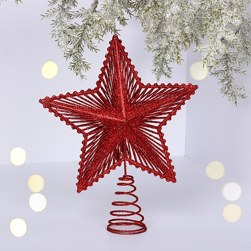 Звезда на ёлку 20*23 см "Волшебница", Красный