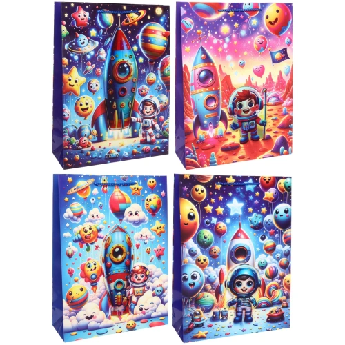 Пакет подарочный "Другая планета" 31*42*12 см