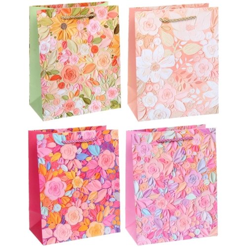 Пакет подарочный "Луговые цветы" 23*18*10 см