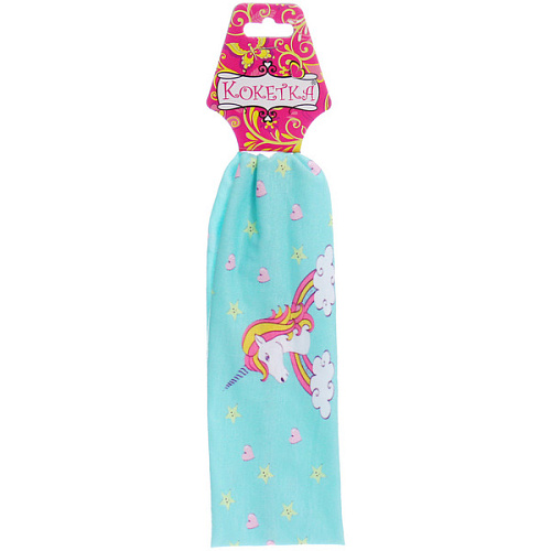 Повязка на голову детская РОЗОВОЕ ОБЛОКО, радуга, микс 6 цветов, 720см (подвес Кокетка)_8