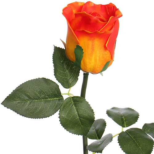 Цветок искусственный Natur 50см Розочка оранжевая_3