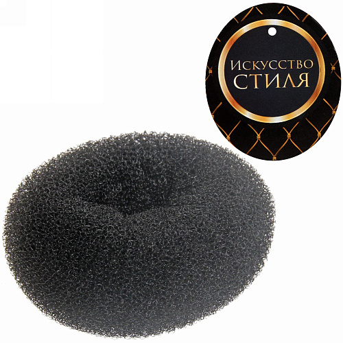 Заколка-валик для создания пучка d-10см, цвет черный (лейбл Стиль в деталях)_7