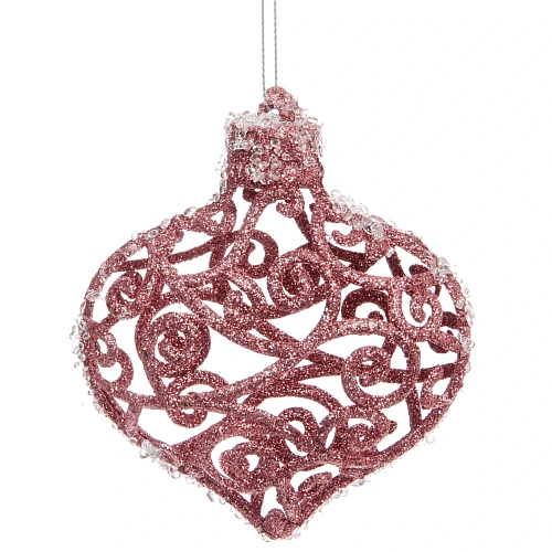 Подвеска Ажурная капля 9,5 см, Янтарь_2