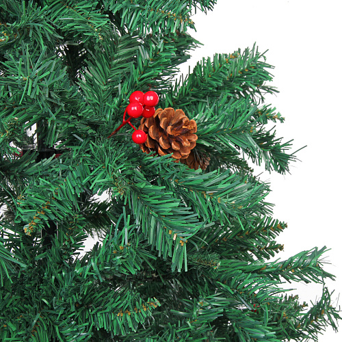 Ёлка Финская 240 см, ПВХ, шишки, ягоды (1883 веток)_8